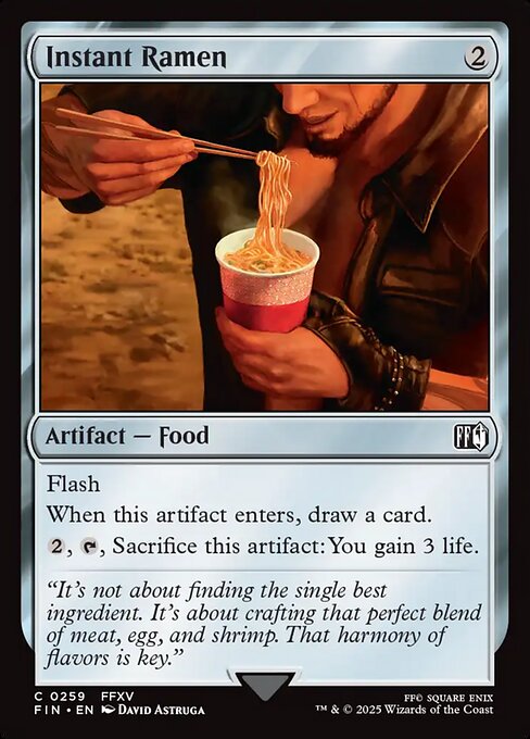 Instant Ramen highlighted card art