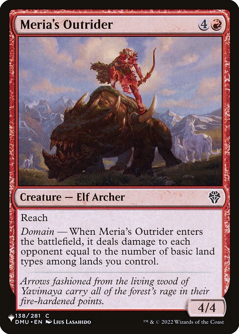 Meria's Outrider highlighted card art