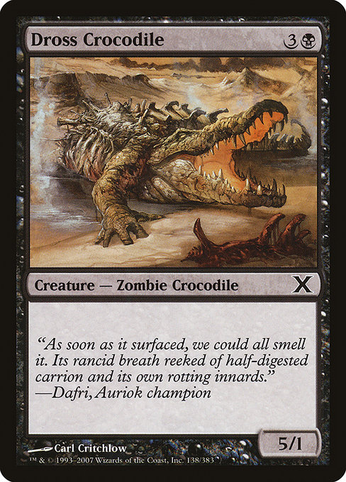 Dross Crocodile highlighted card art
