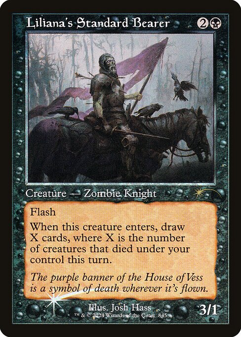 Liliana's Standard Bearer highlighted card art