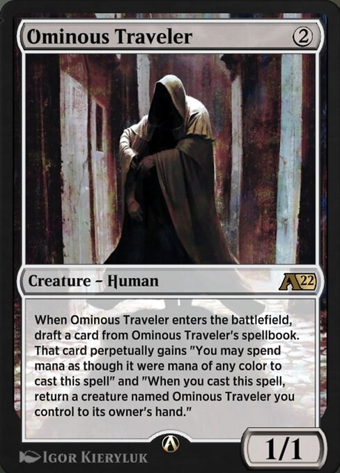 Ominous Traveler highlighted card art