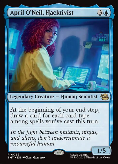 April O'Neil, Hacktivist from Teenage Mutant Ninja Turtles
