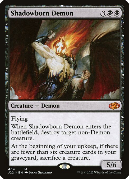 Shadowborn Demon highlighted card art