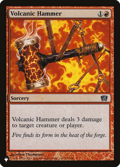 Volcanic Hammer highlighted card art