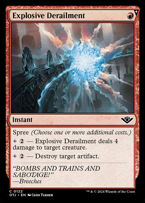 Explosive Derailment highlighted card art