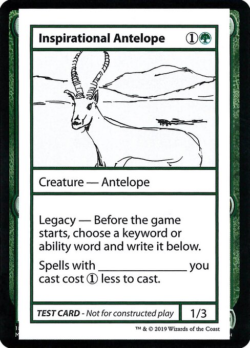 Inspirational Antelope highlighted card art
