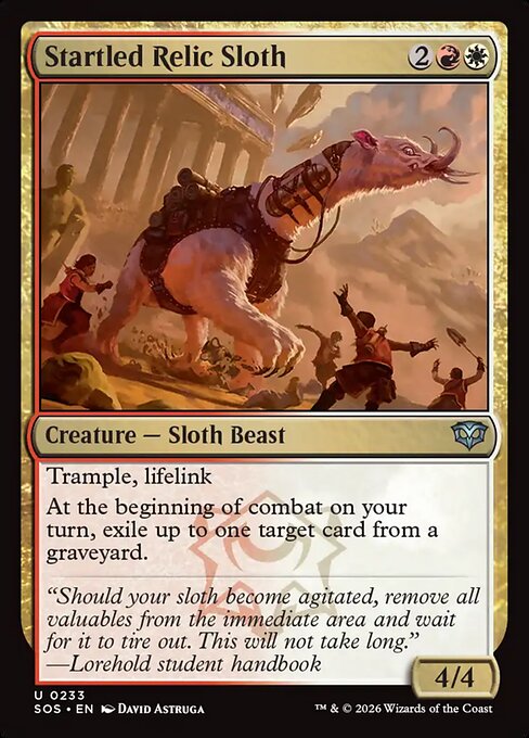 Startled Relic Sloth from Secrets of Strixhaven