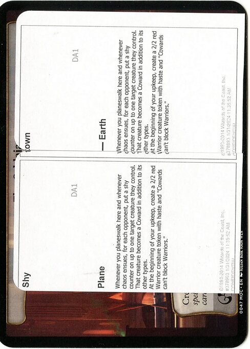 Shy Town highlighted card art