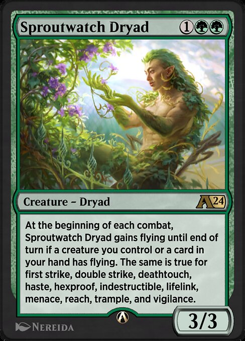 Sproutwatch Dryad highlighted card art