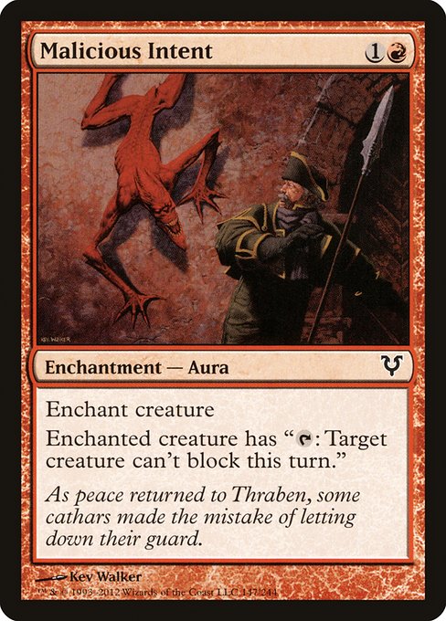 Malicious Intent highlighted card art