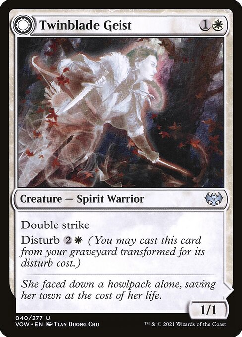 Twinblade Geist // Twinblade Invocation from Innistrad: Crimson Vow