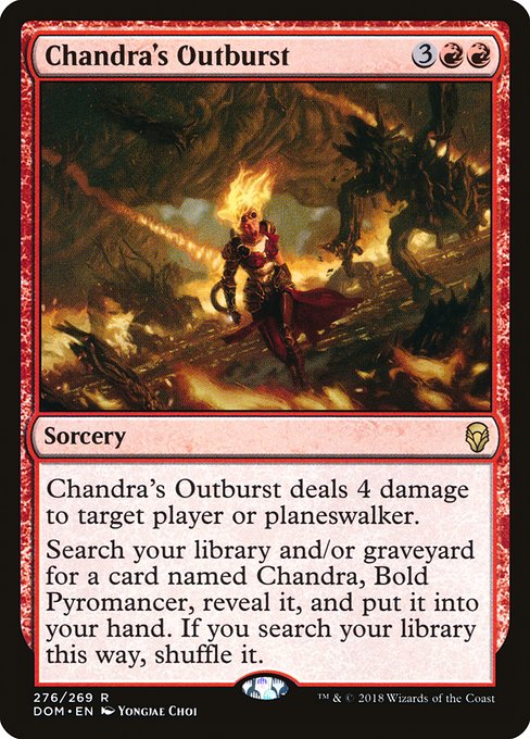 Chandra's Outburst highlighted card art
