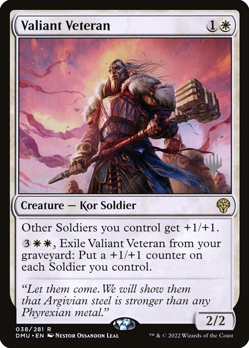 Valiant Veteran from Dominaria United Promos
