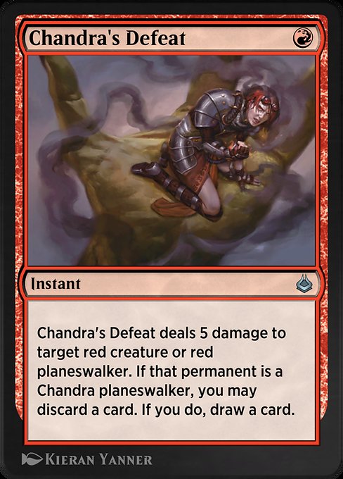 Chandra's Defeat highlighted card art