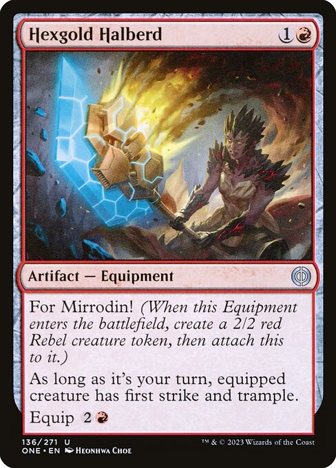 Hexgold Halberd highlighted card art
