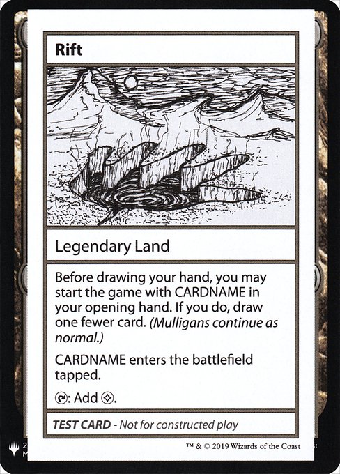 Rift from Mystery Booster Playtest Cards 2019