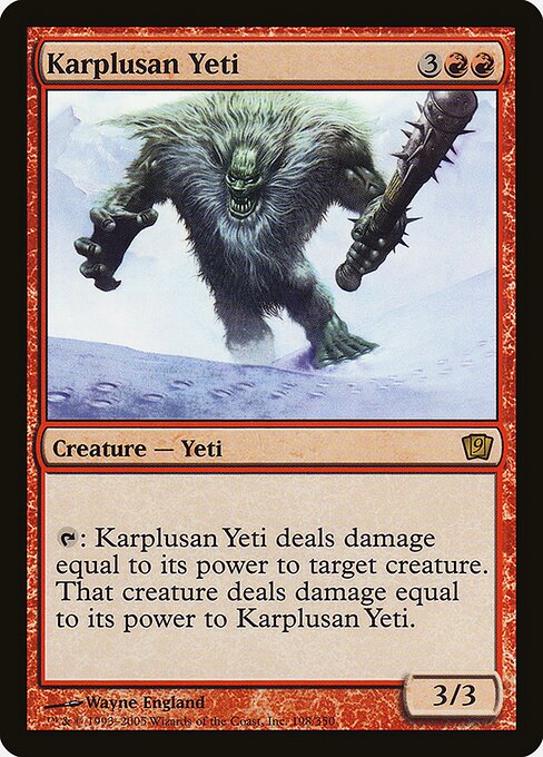 Karplusan Yeti from Ninth Edition