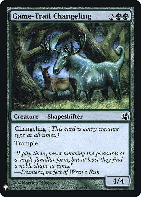 Game-Trail Changeling highlighted card art
