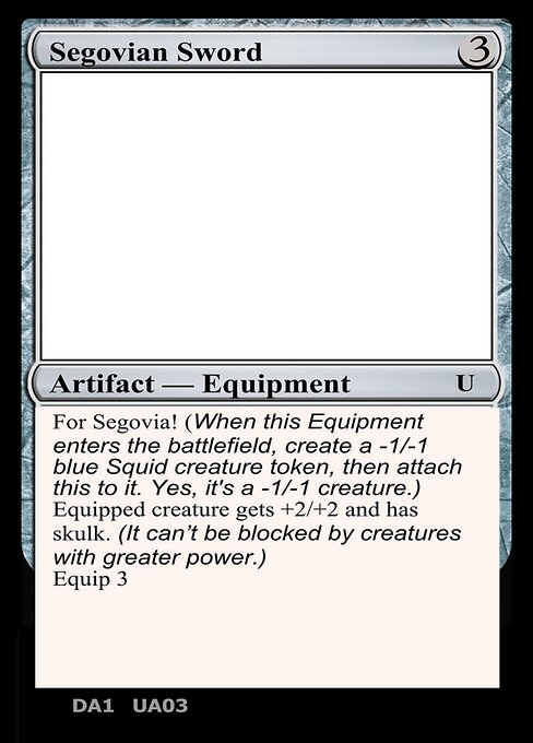 Segovian Sword highlighted card art