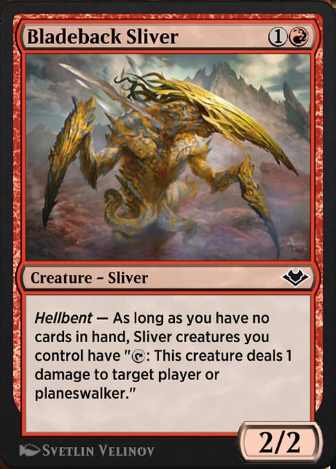 Bladeback Sliver highlighted card art