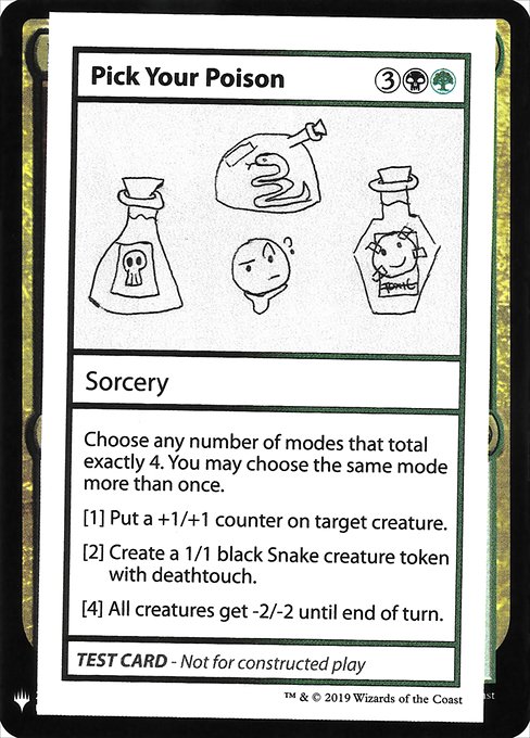 Pick Your Poison from Mystery Booster Playtest Cards 2019