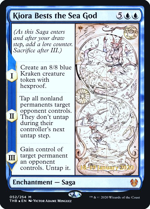 Kiora Bests the Sea God from Theros Beyond Death Promos