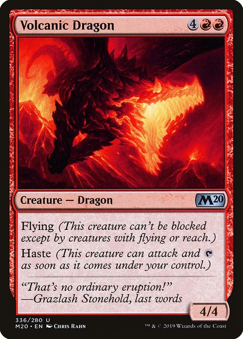Volcanic Dragon from Core Set 2020