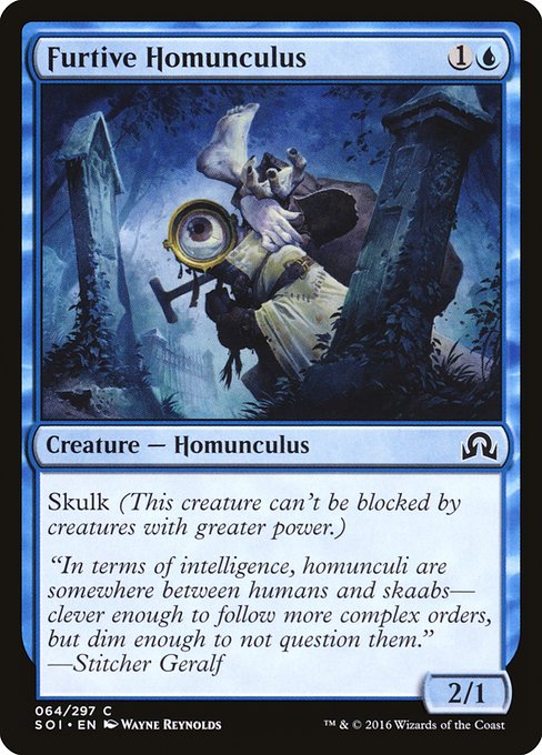 Furtive Homunculus highlighted card art