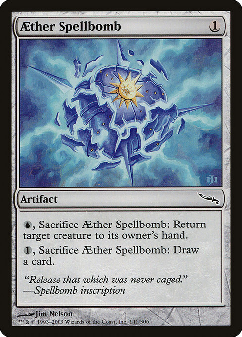 Aether Spellbomb from Mirrodin