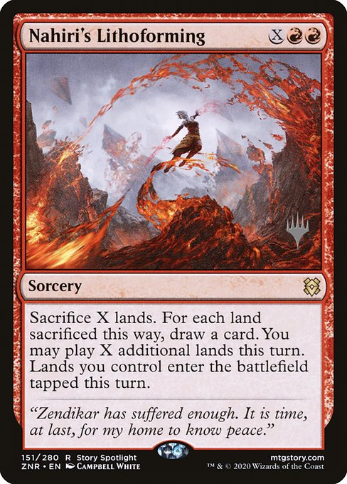Nahiri's Lithoforming from Zendikar Rising Promos