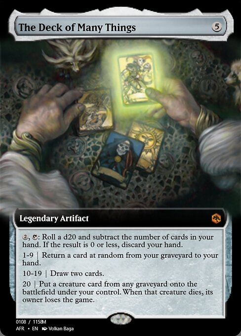The Deck of Many Things highlighted card art