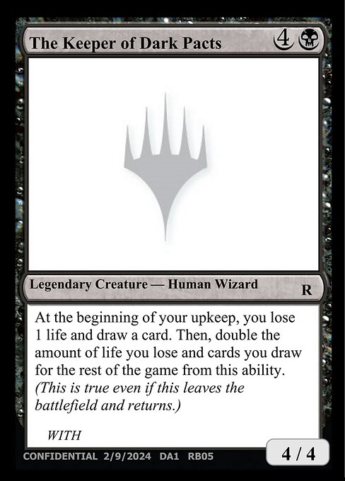 The Keeper of Dark Pacts highlighted card art