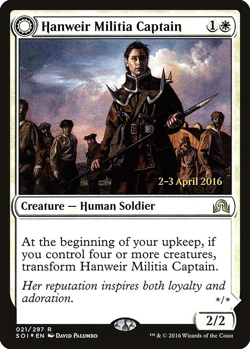 Hanweir Militia Captain // Westvale Cult Leader from Shadows over Innistrad Promos
