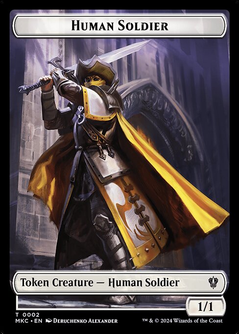 Human Soldier from Murders at Karlov Manor Commander Tokens