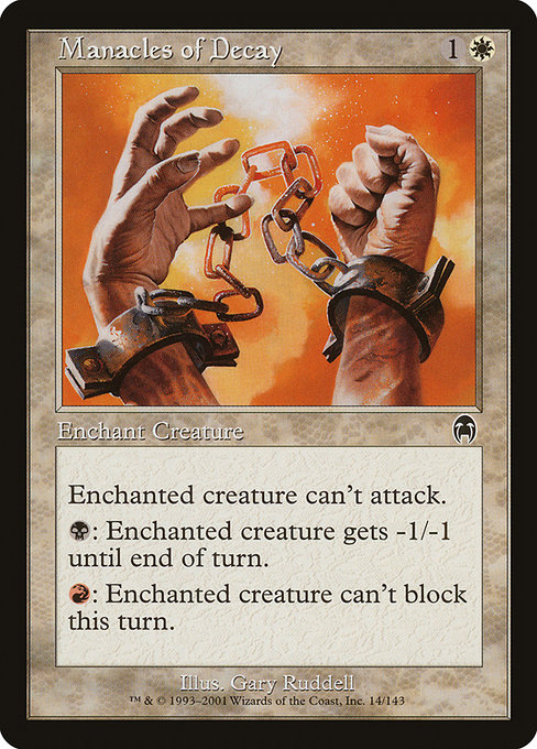 Manacles of Decay highlighted card art