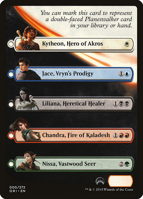 Magic Origins Checklist highlighted card art