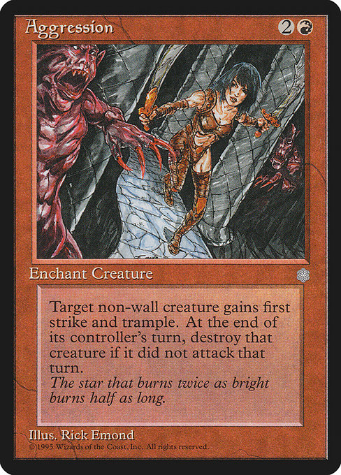 Aggression highlighted card art