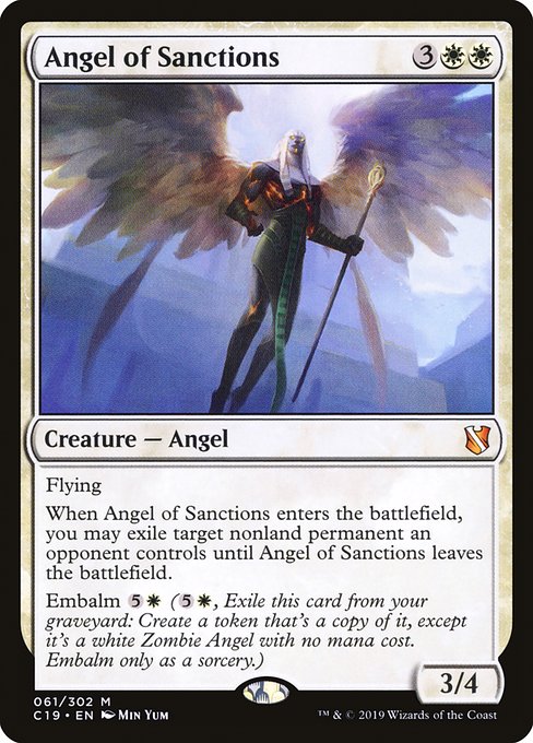 Angel of Sanctions from Commander 2019