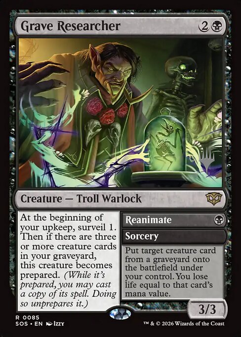 Grave Researcher // Reanimate from Secrets of Strixhaven Promos