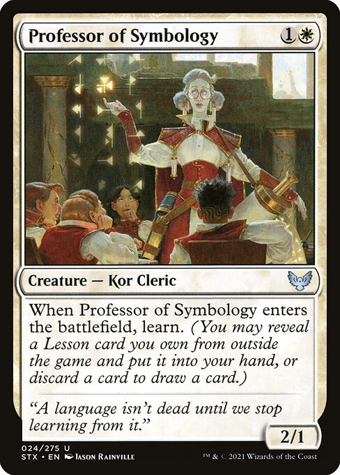 Professor of Symbology highlighted card art