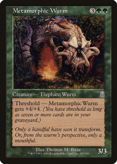 Metamorphic Wurm highlighted card art