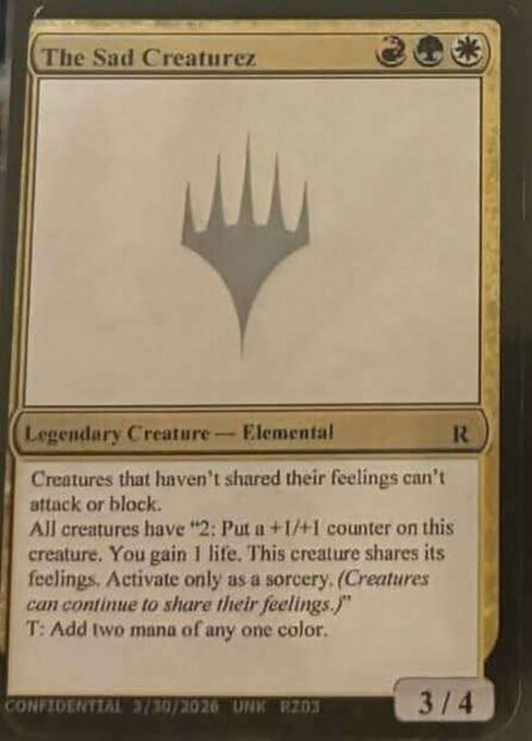 The Sad Creaturez highlighted card art