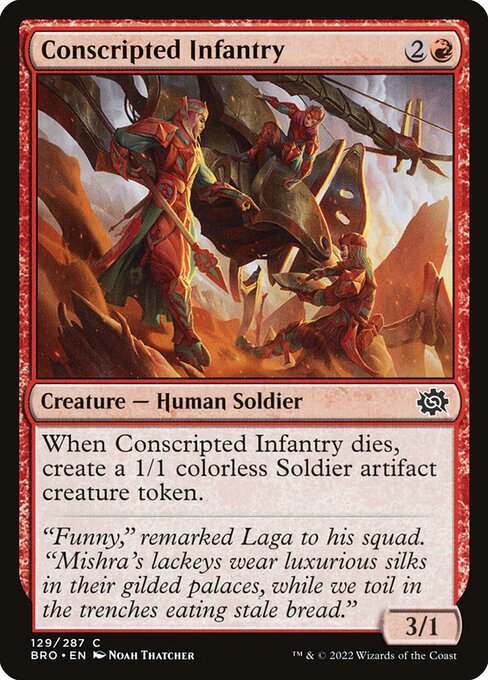 Conscripted Infantry highlighted card art