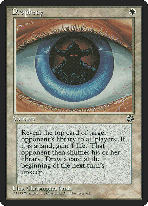 Prophecy highlighted card art
