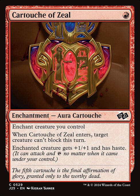 Cartouche of Zeal highlighted card art