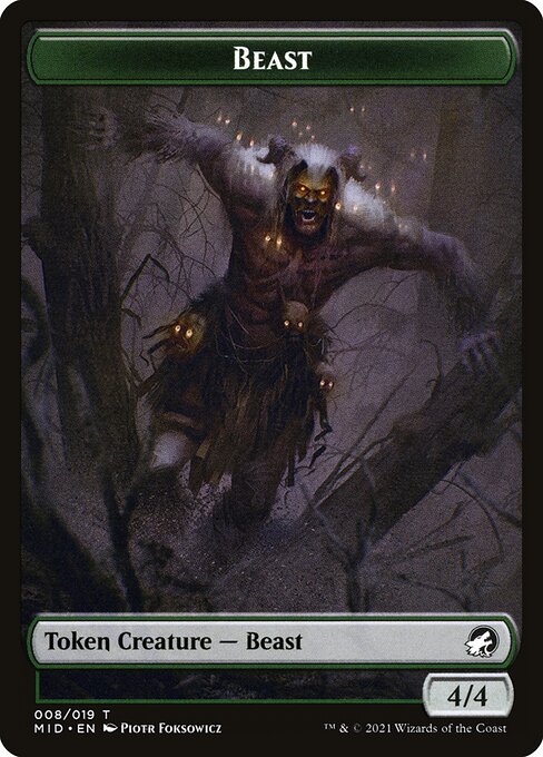 Beast from Innistrad: Midnight Hunt Tokens