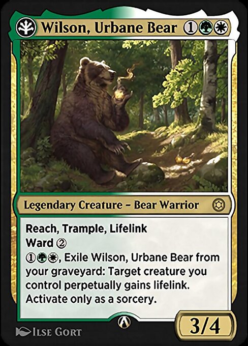 Wilson, Urbane Bear highlighted card art