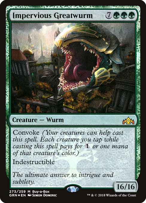 Impervious Greatwurm from Guilds of Ravnica