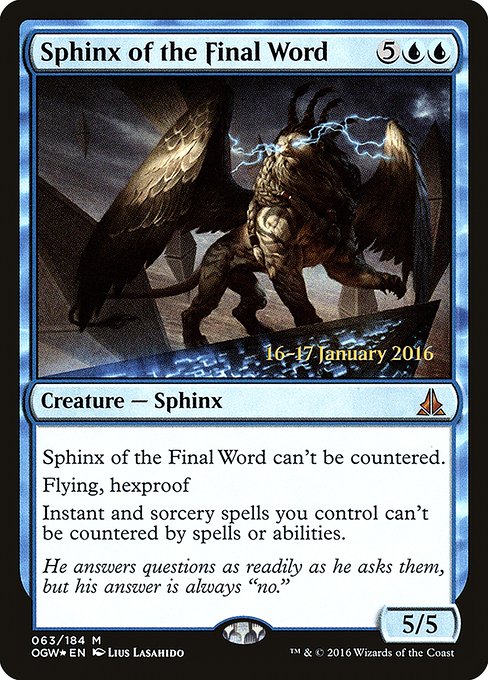 Sphinx of the Final Word from Oath of the Gatewatch Promos
