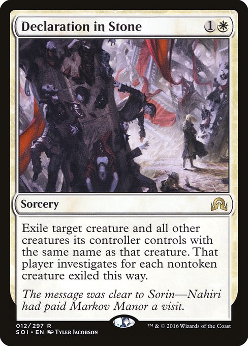 Declaration in Stone from Shadows over Innistrad